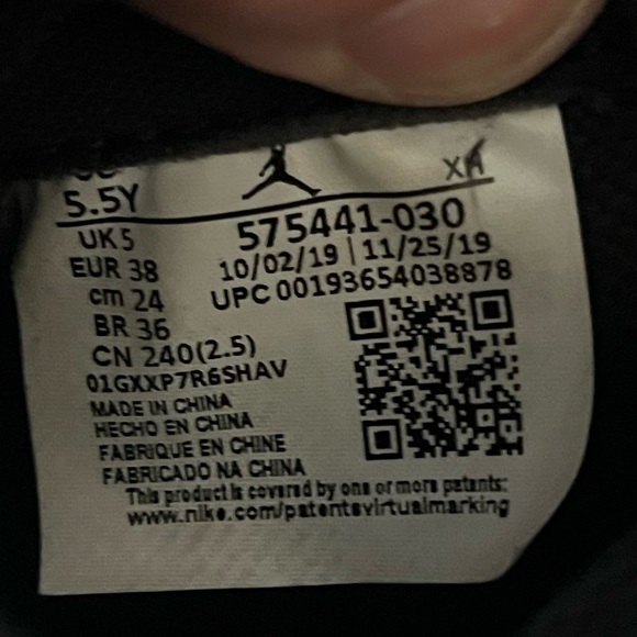 Jordan 1 High OG GS‎ “Pine Green 2.0” Sz 5.5Y / Women’s 7 - Picture 7 of 7